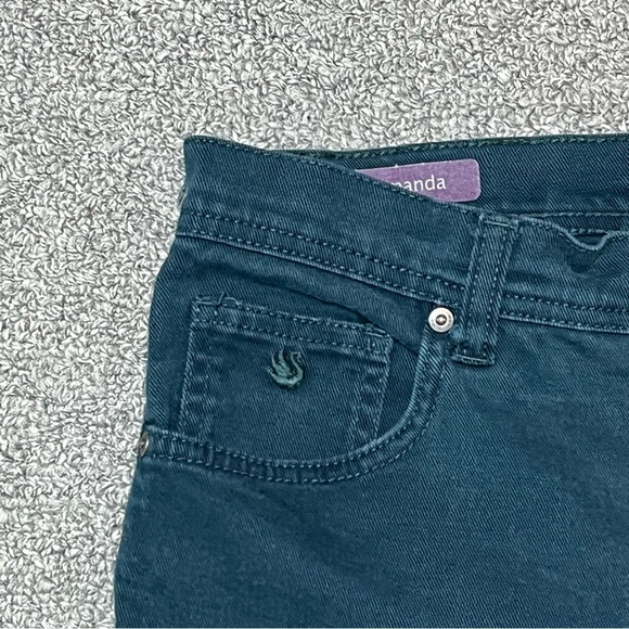 Gloria Vanderbilt Amanda Jeans Womens Size 6P Green Straight Stretch Denim - Picture 3 of 10